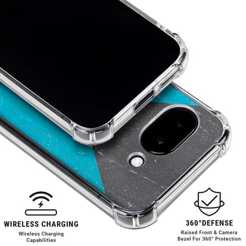 Bahamas Flag Distressed Google Pixel 9a Clear Case